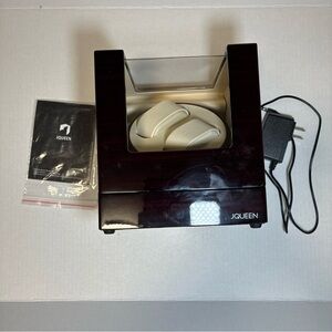 JQUEEN Double Watch Winder with Quiet Japanese Mabuchi Motor Plus 5 Watch Case